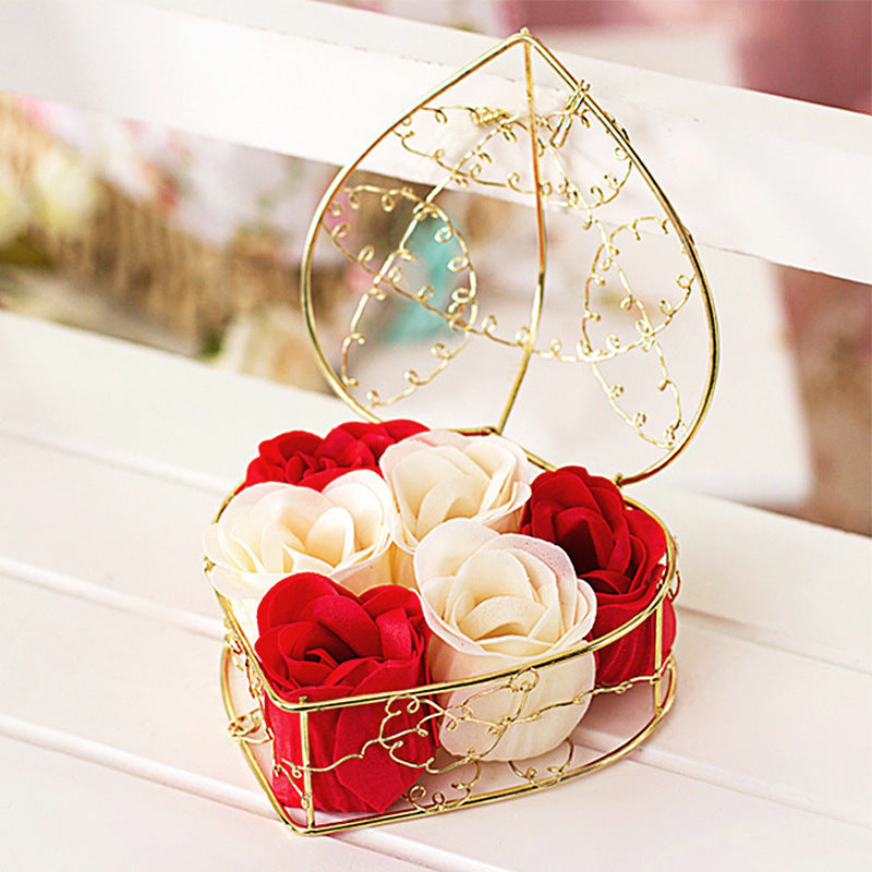 Heartfelt Moments: Floral Heart-Shape Gift Basket