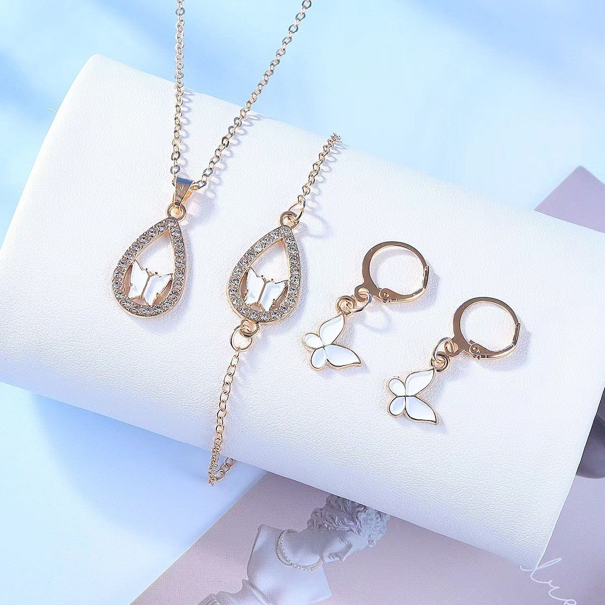 Luxury 4PCS Butterfly Jewelry Gift Set