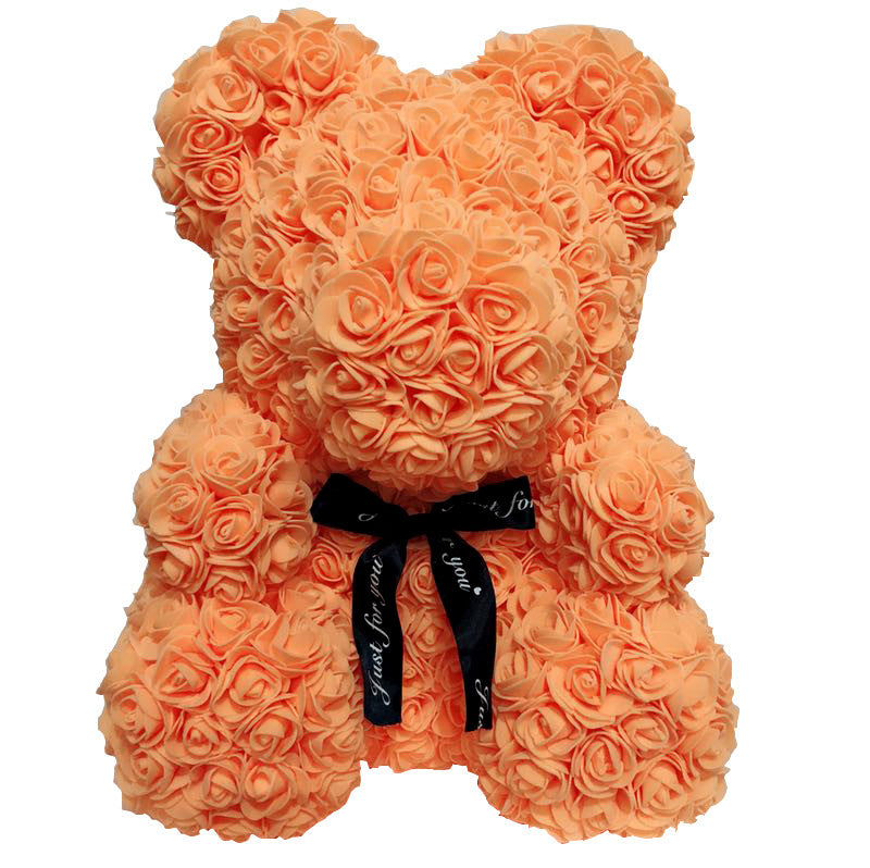 Creative Artificial Flowers Embrace Bear