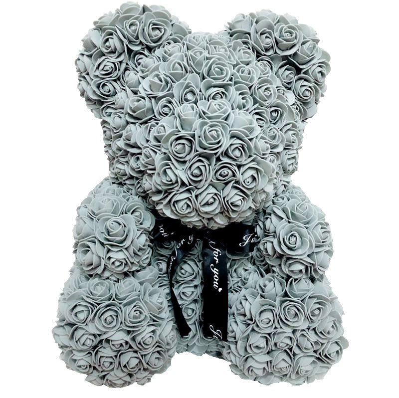 Creative Artificial Flowers Embrace Bear